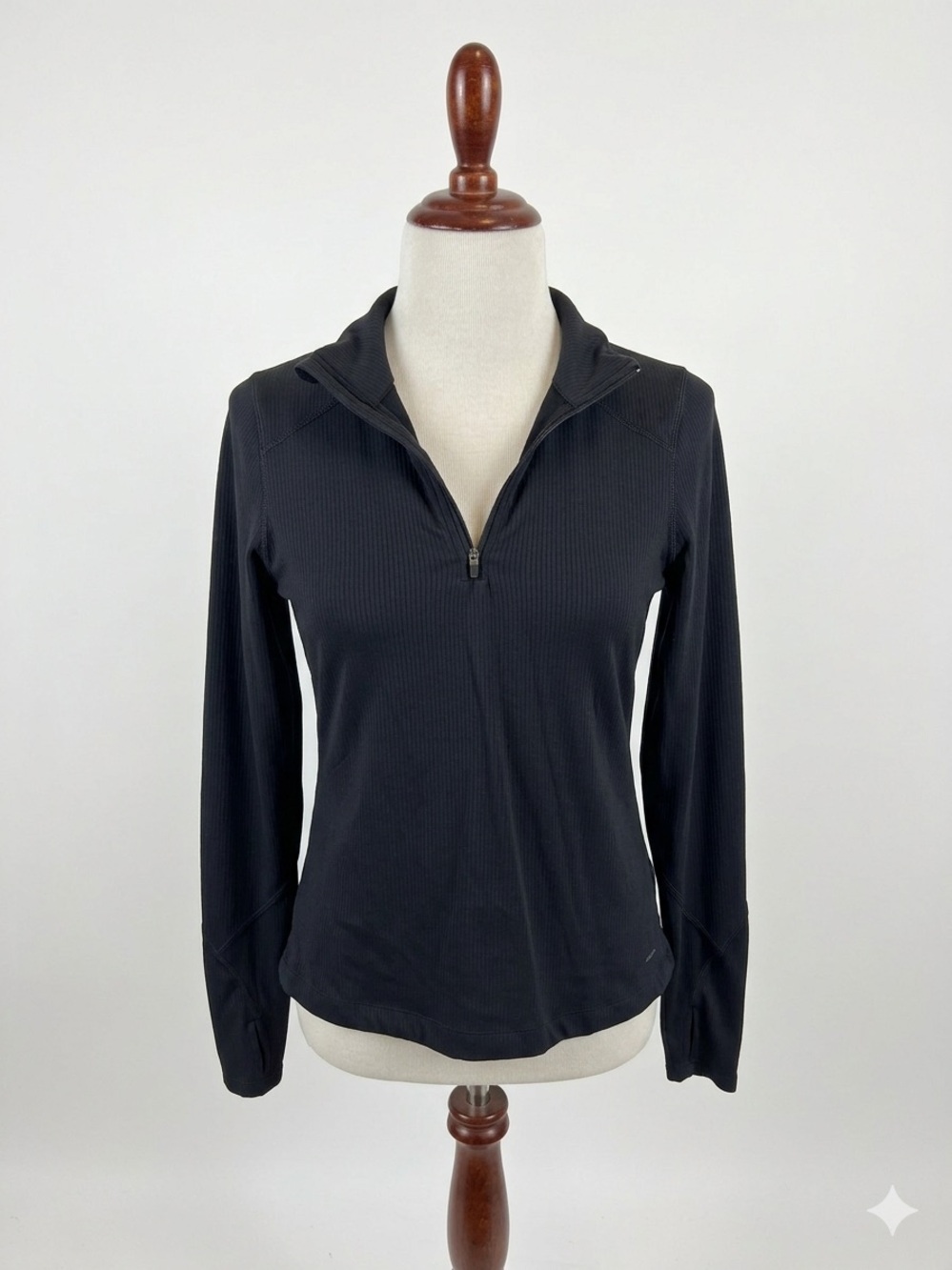 Mondetta Black Long-Sleeve Half-Zip Tee